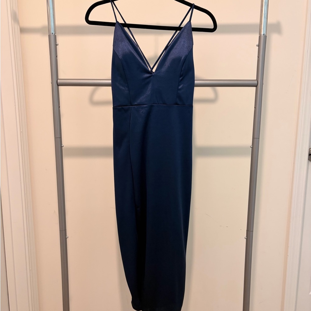 Fashion Nova Navy Blue Dress
